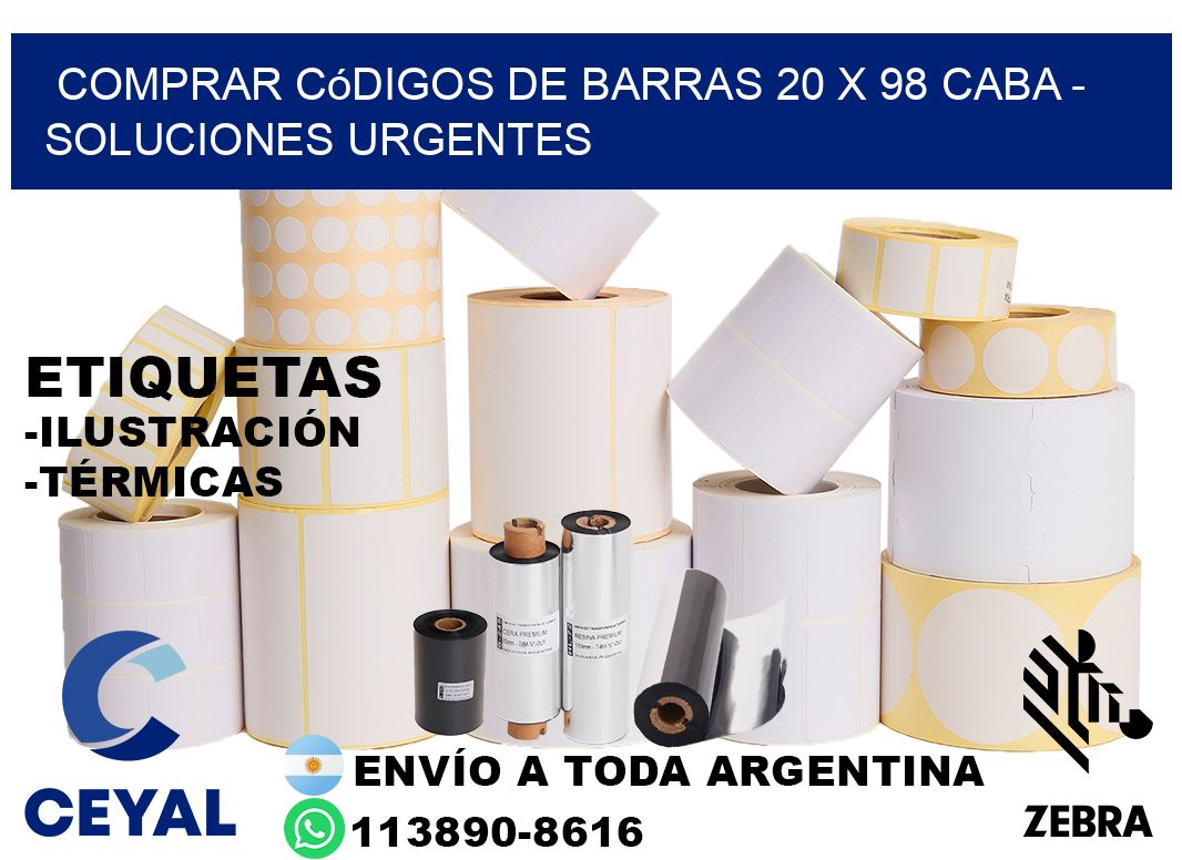 Comprar códigos de barras 20 x 98 CABA - soluciones urgentes