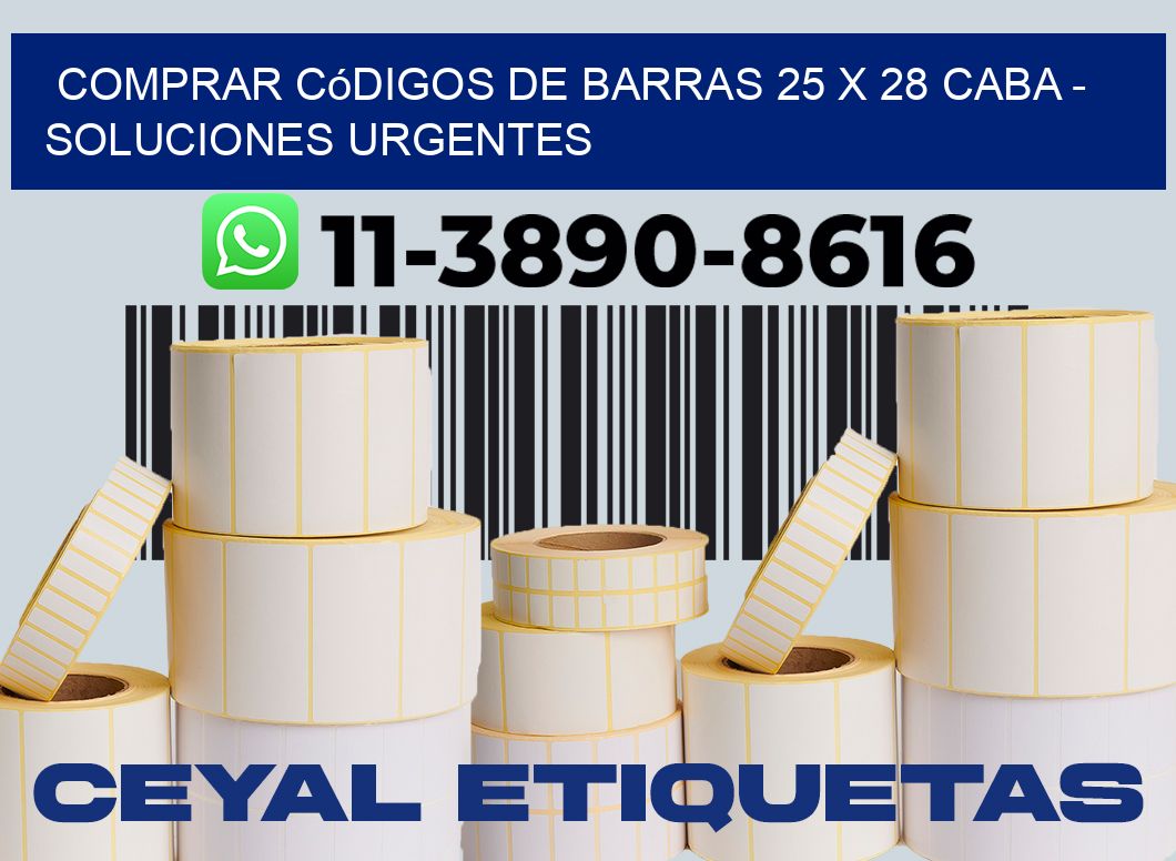 Comprar códigos de barras 25 x 28 CABA - soluciones urgentes