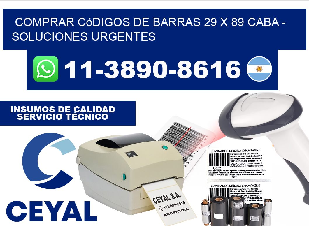 Comprar códigos de barras 29 x 89 CABA - soluciones urgentes