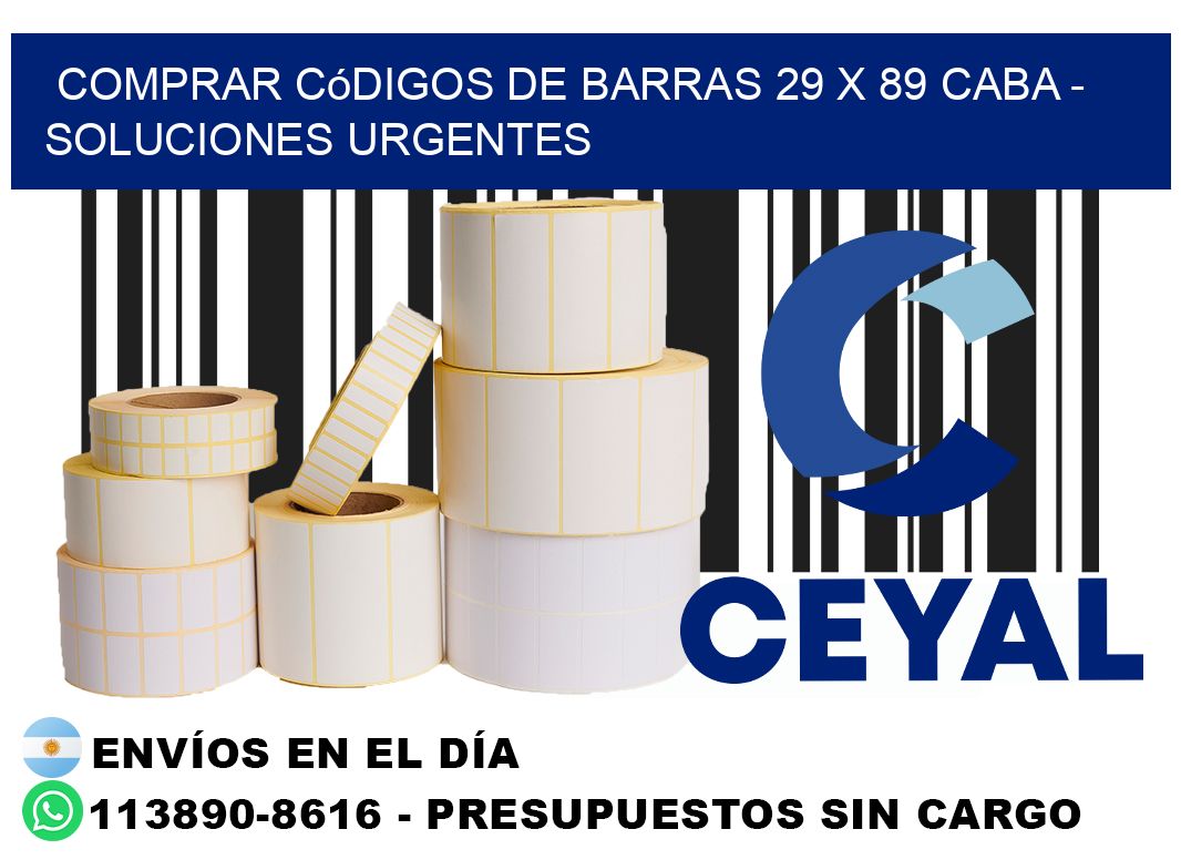 Comprar códigos de barras 29 x 89 CABA - soluciones urgentes