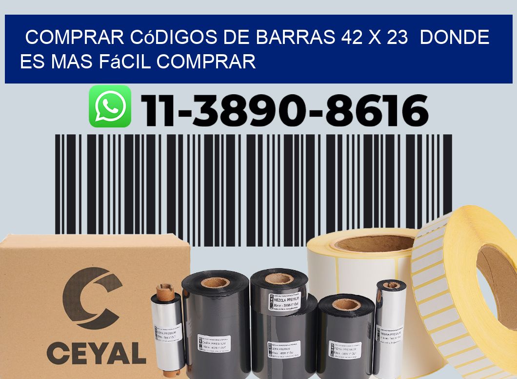 Comprar códigos de barras 42 x 23  Donde es mas fácil comprar