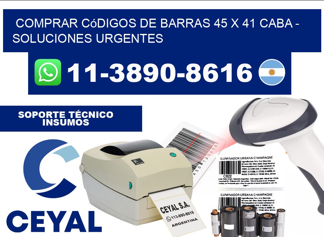 Comprar códigos de barras 45 x 41 CABA - soluciones urgentes