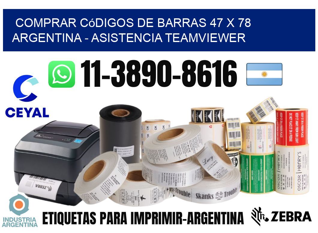 Comprar códigos de barras 47 x 78 argentina - asistencia teamviewer