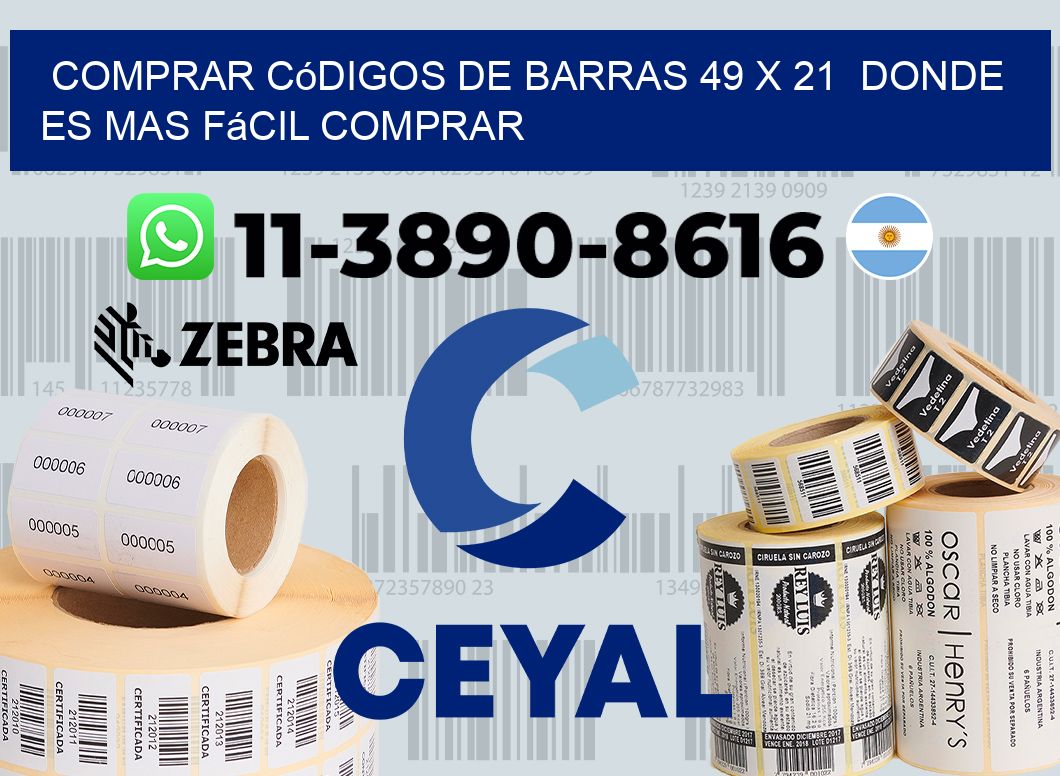 Comprar códigos de barras 49 x 21  Donde es mas fácil comprar