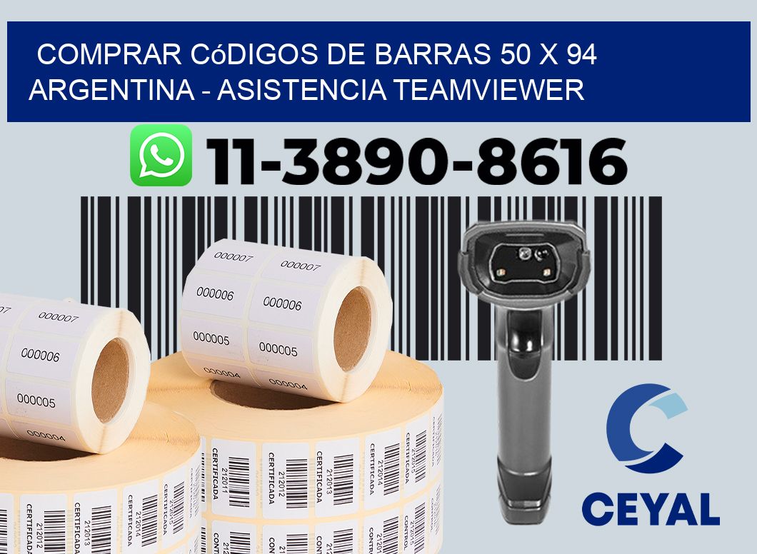 Comprar códigos de barras 50 x 94 argentina - asistencia teamviewer