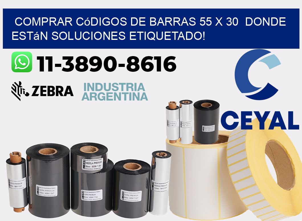Comprar códigos de barras 55 x 30  donde están soluciones etiquetado!