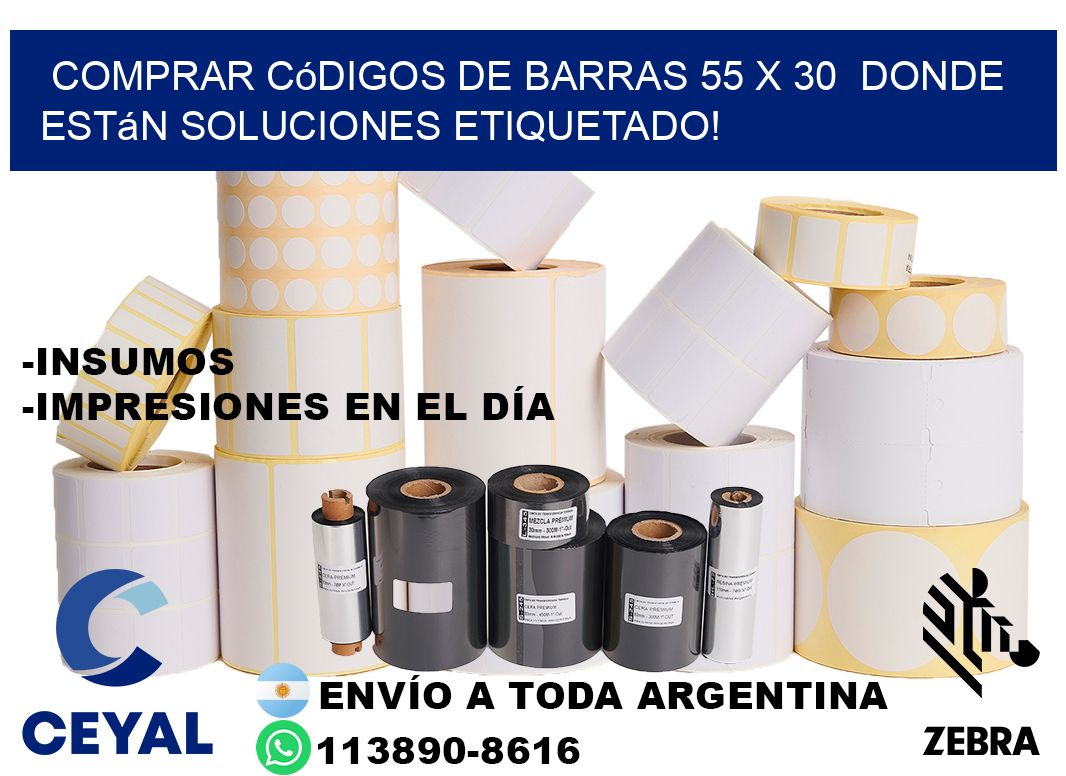Comprar códigos de barras 55 x 30  donde están soluciones etiquetado!