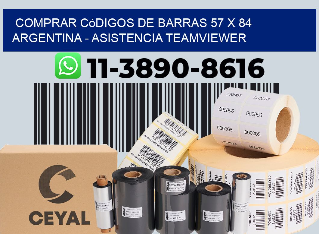 Comprar códigos de barras 57 x 84 argentina - asistencia teamviewer