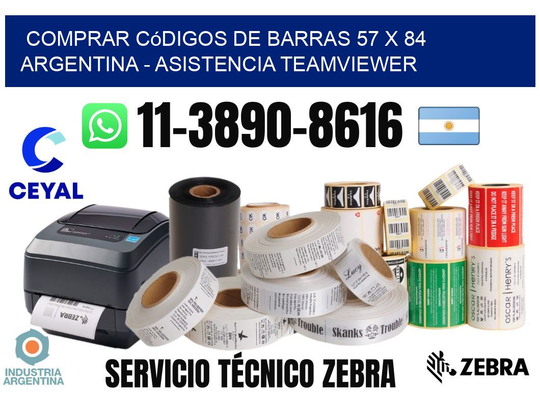 Comprar códigos de barras 57 x 84 argentina - asistencia teamviewer