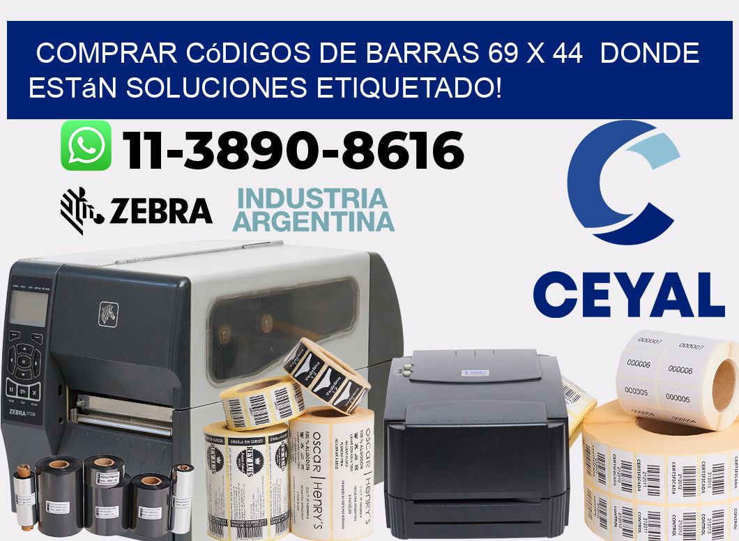 Comprar códigos de barras 69 x 44  donde están soluciones etiquetado!