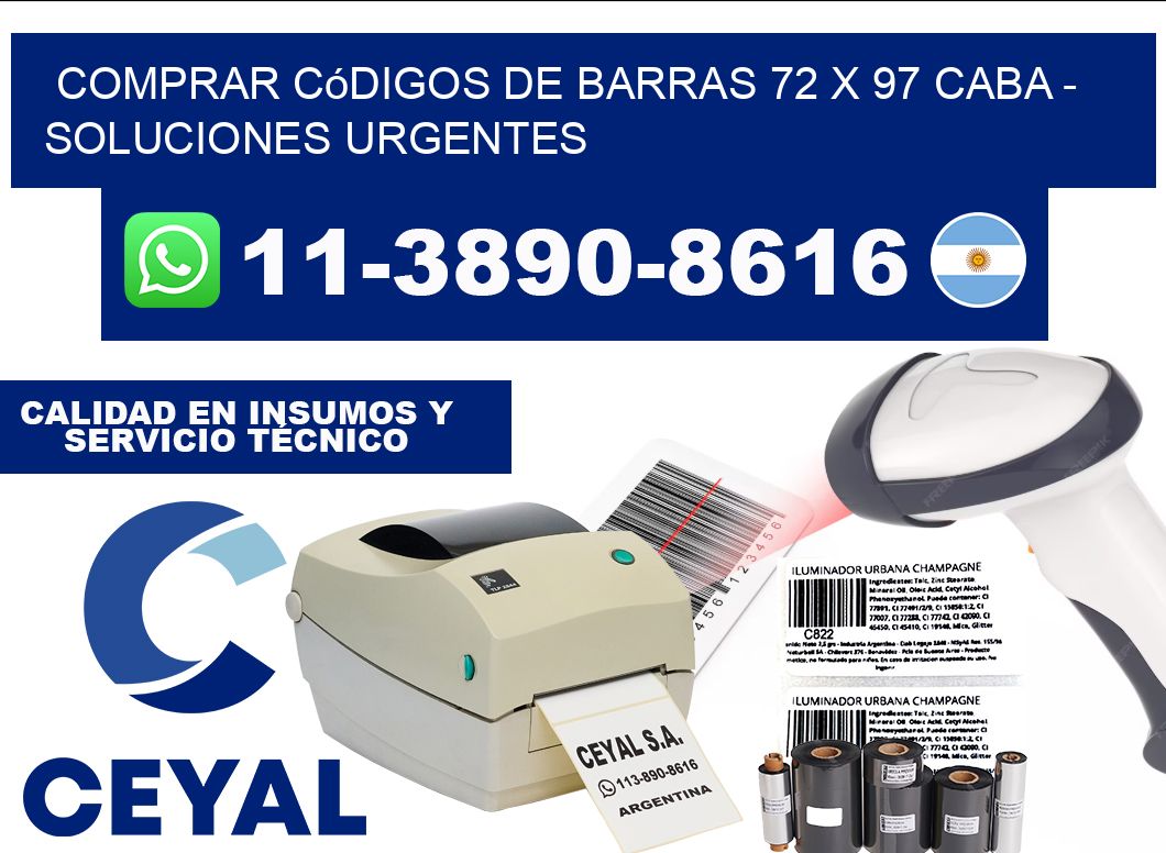 Comprar códigos de barras 72 x 97 CABA - soluciones urgentes