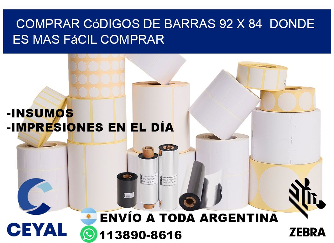 Comprar códigos de barras 92 x 84  Donde es mas fácil comprar
