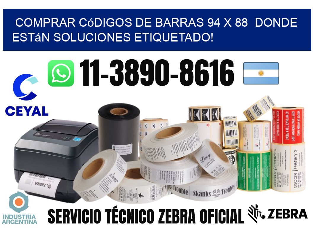 Comprar códigos de barras 94 x 88  donde están soluciones etiquetado!