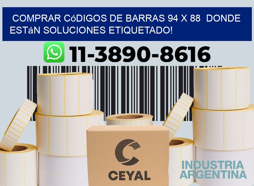 Comprar códigos de barras 94 x 88  donde están soluciones etiquetado!