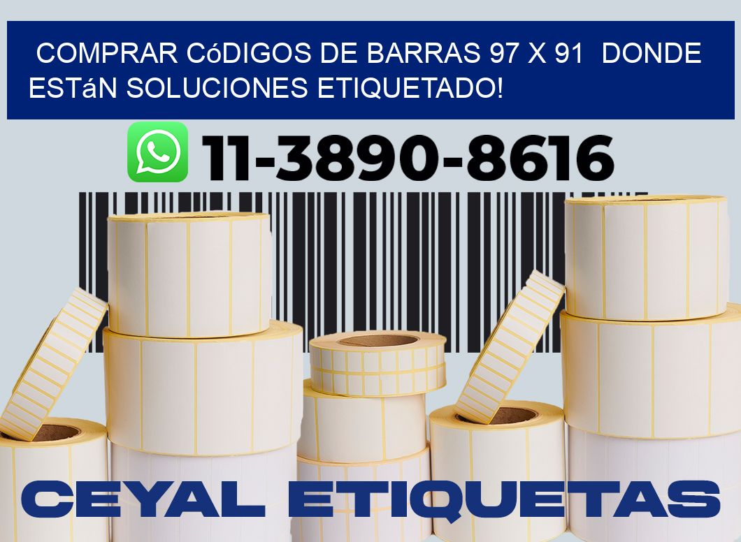 Comprar códigos de barras 97 x 91  donde están soluciones etiquetado!