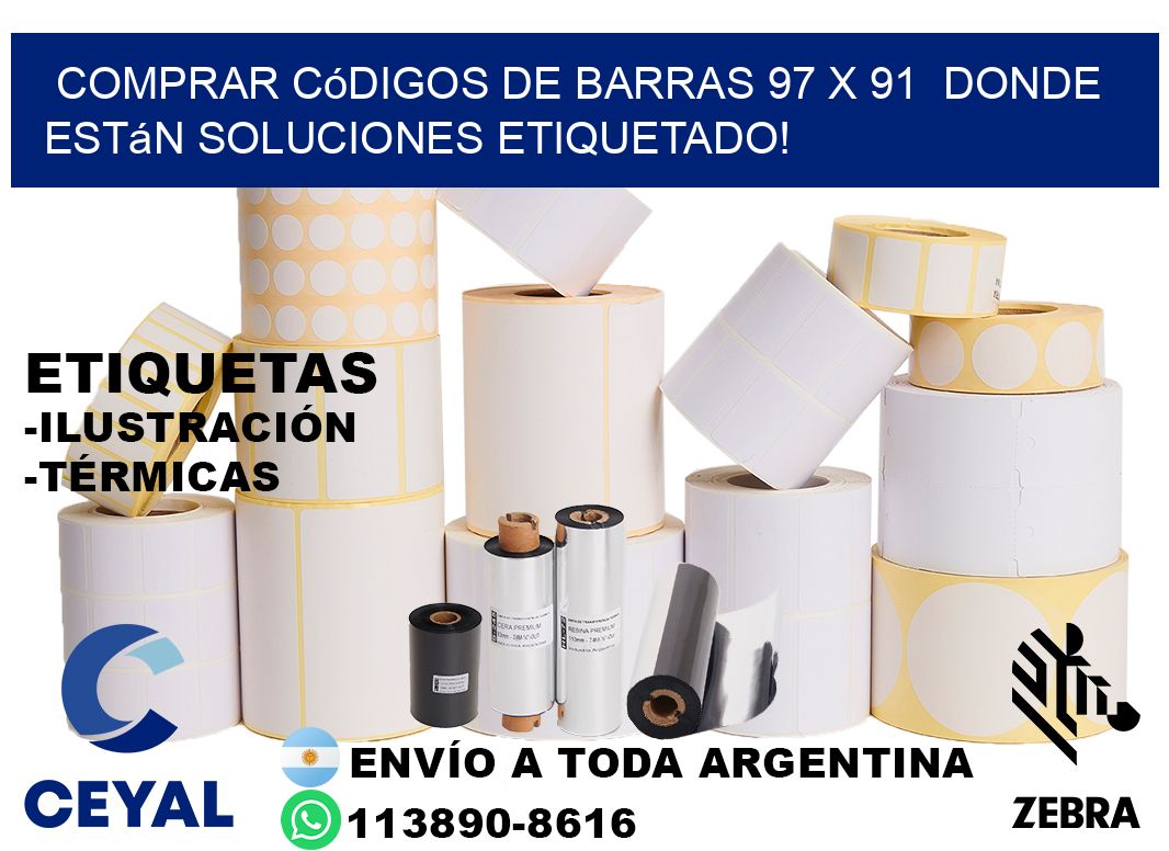 Comprar códigos de barras 97 x 91  donde están soluciones etiquetado!