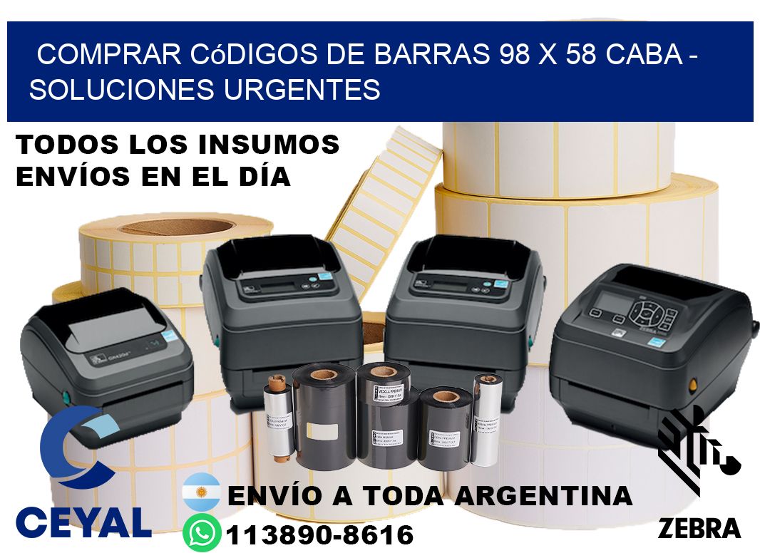 Comprar códigos de barras 98 x 58 CABA - soluciones urgentes