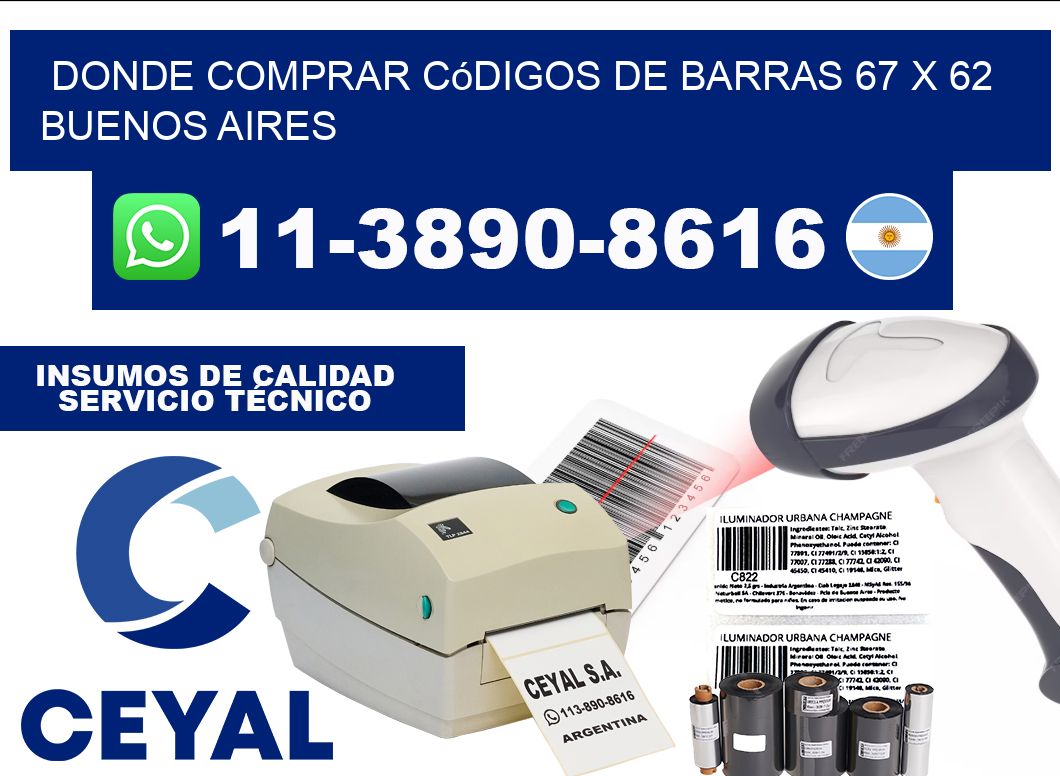 Donde Comprar códigos de barras 67 x 62 Buenos Aires