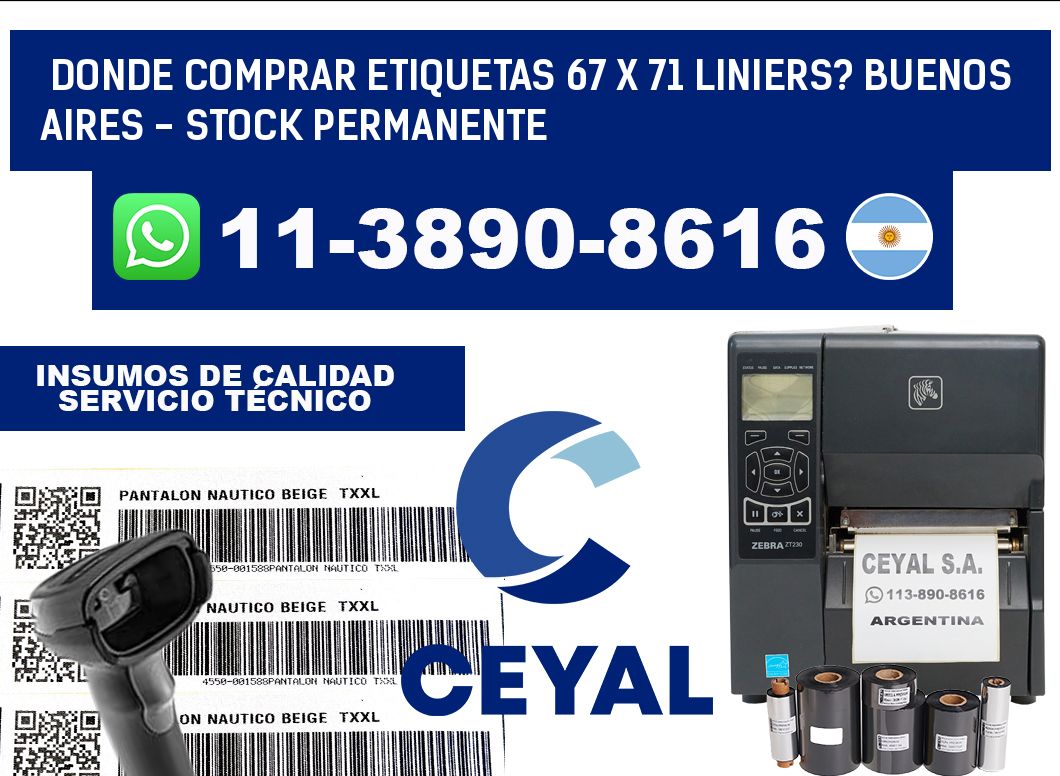 Donde Comprar etiquetas 67 x 71 LINIERS? Buenos Aires - Stock permanente