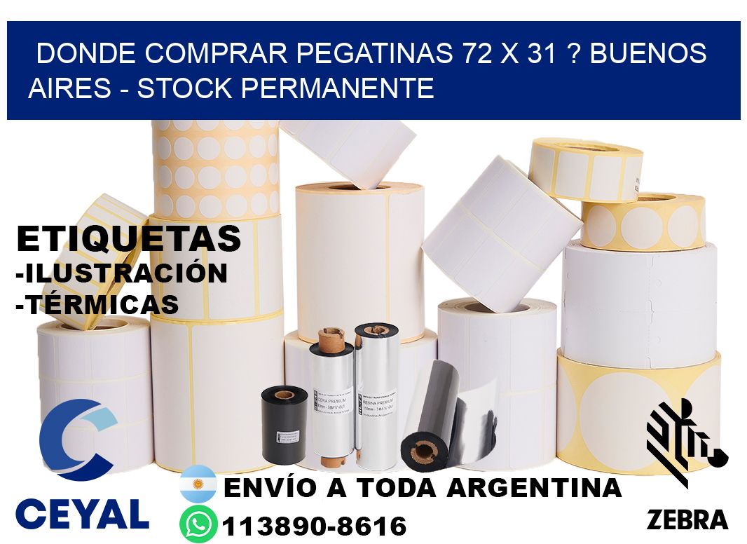 Donde Comprar pegatinas 72 x 31 ? Buenos Aires - Stock permanente