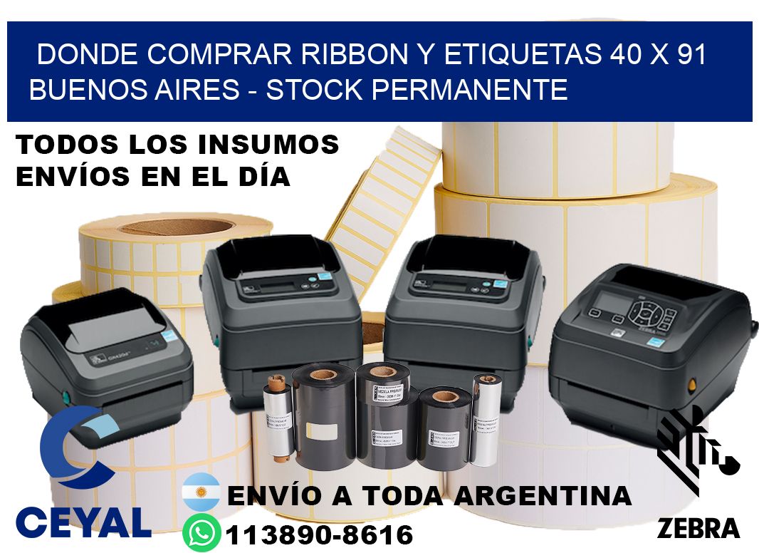 Donde Comprar ribbon y etiquetas 40 x 91 Buenos Aires - Stock permanente