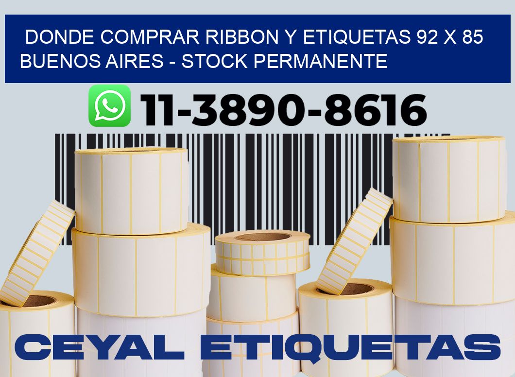 Donde Comprar ribbon y etiquetas 92 x 85 Buenos Aires - Stock permanente