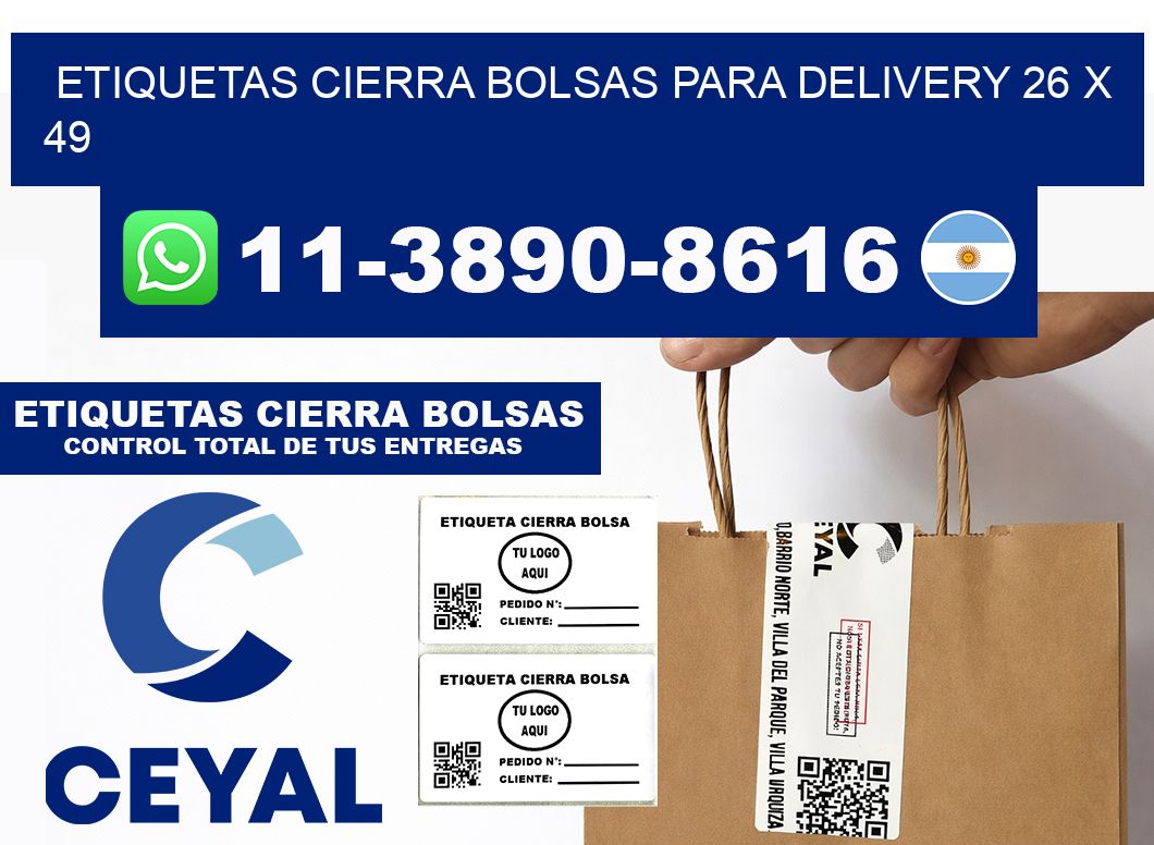 ETIQUETAS CIERRA BOLSAS PARA DELIVERY 26 x 49