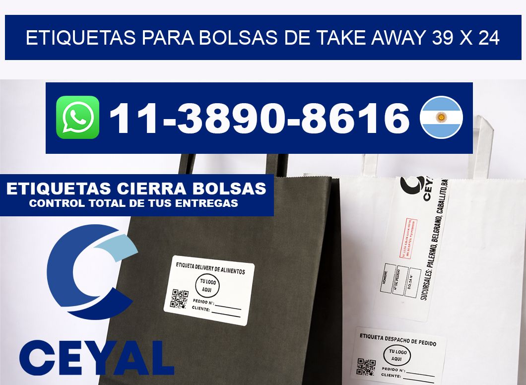 ETIQUETAS PARA BOLSAS DE TAKE AWAY 39 x 24