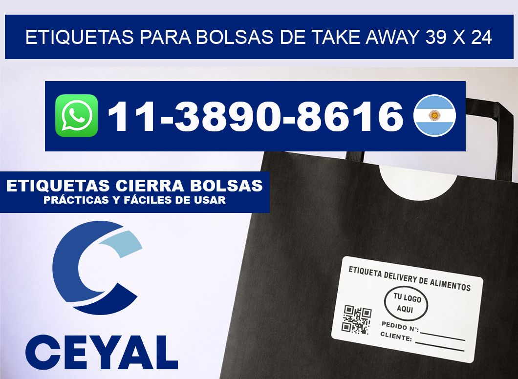 ETIQUETAS PARA BOLSAS DE TAKE AWAY 39 x 24