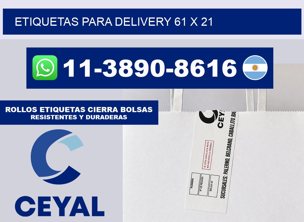 ETIQUETAS PARA DELIVERY 61 x 21