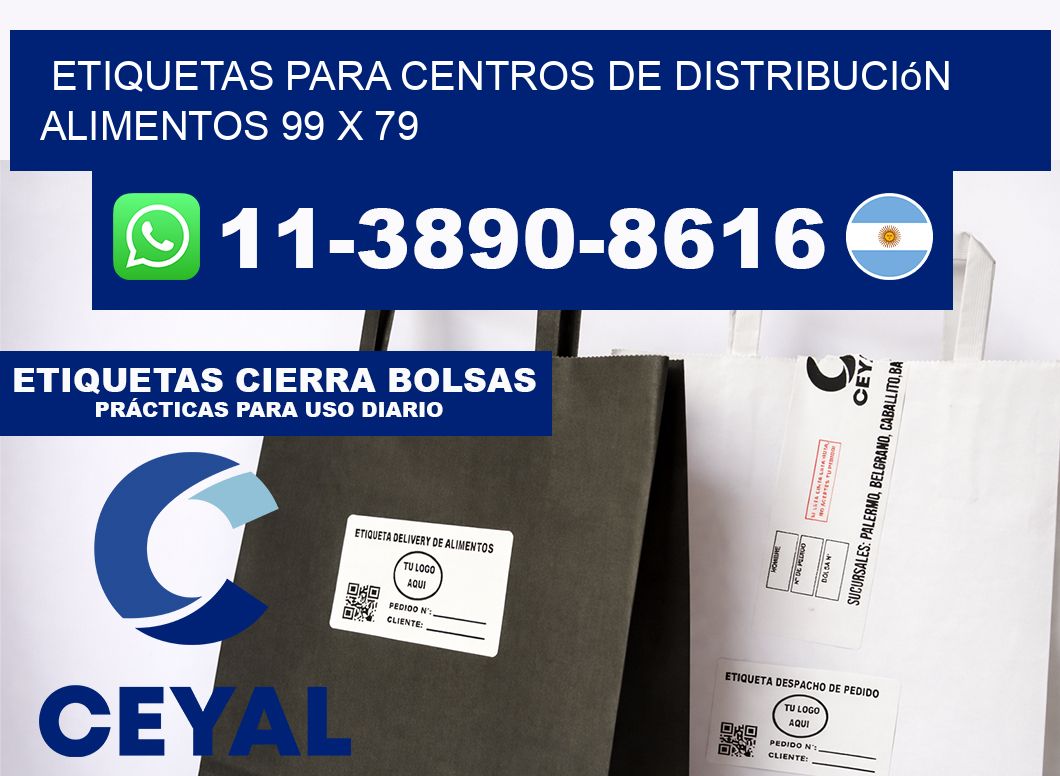 Etiquetas para centros de distribución alimentos 99 x 79