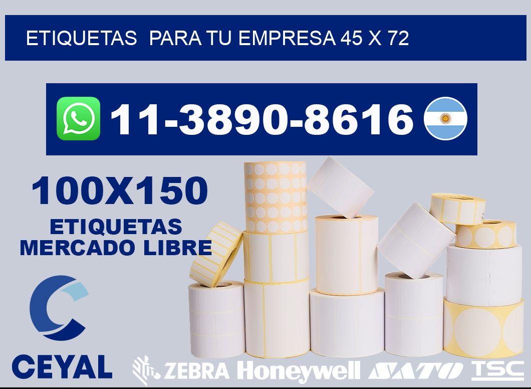 Etiquetas  para tu empresa 45 x 72