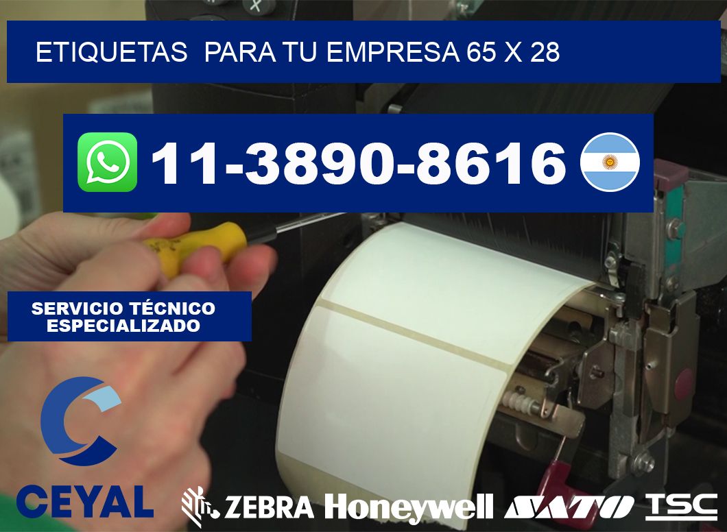 Etiquetas para tu empresa 65 x 28