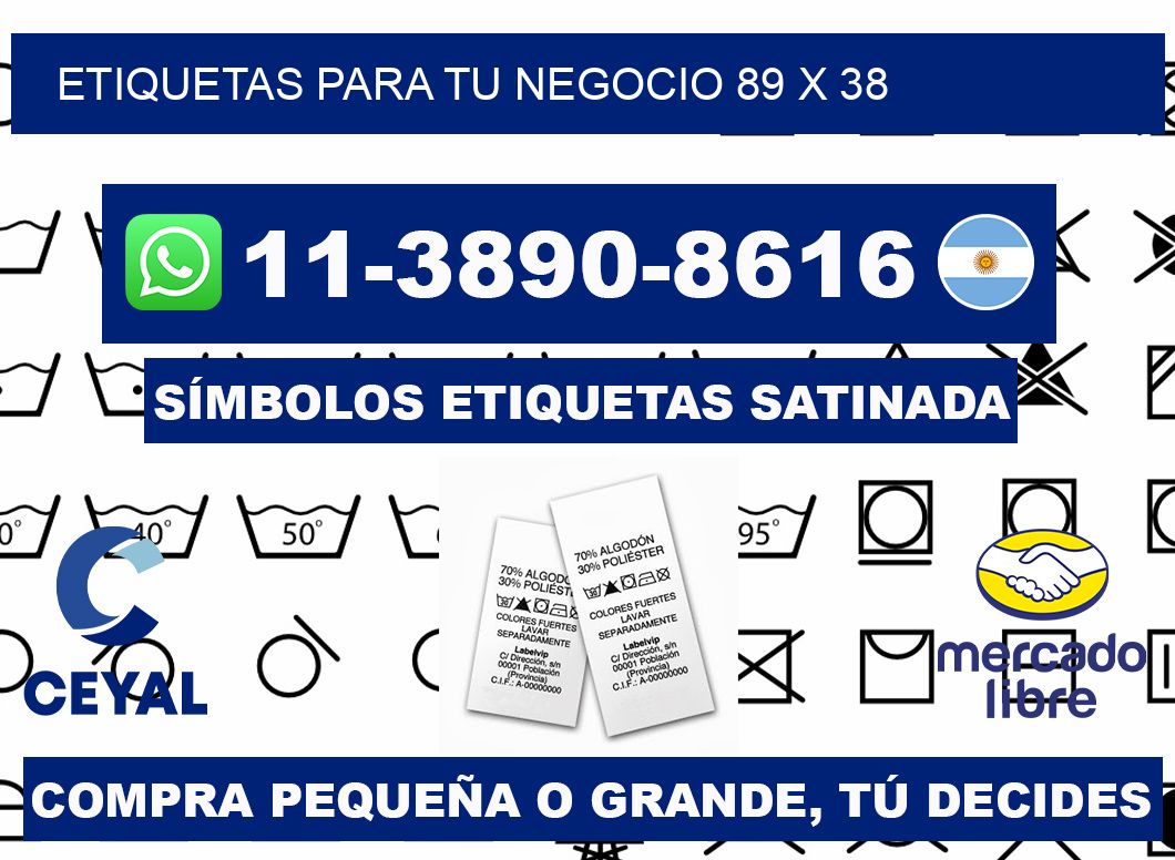 Etiquetas para tu negocio 89 x 38