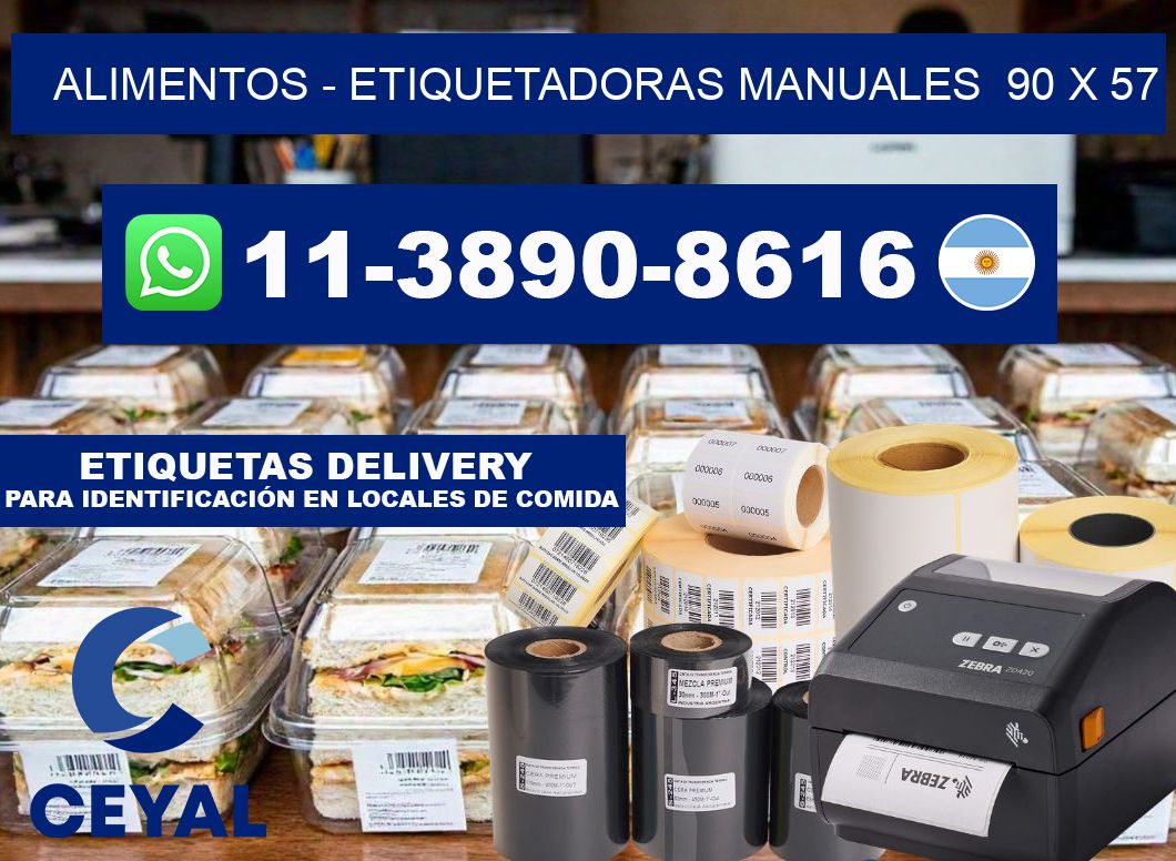 alimentos - Etiquetadoras Manuales  90 x 57