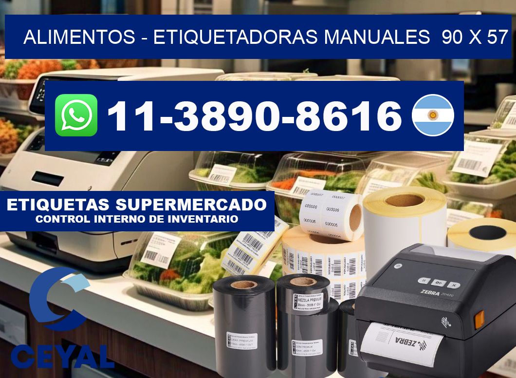 alimentos - Etiquetadoras Manuales  90 x 57