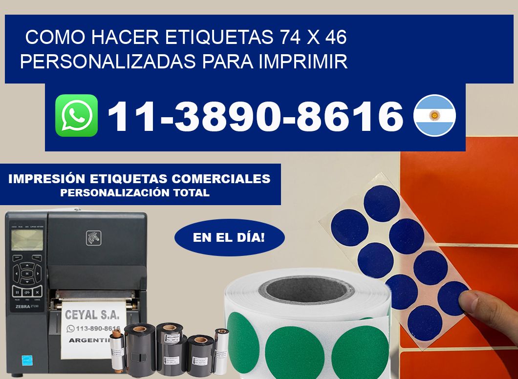 como hacer etiquetas 74 x 46 personalizadas para imprimir