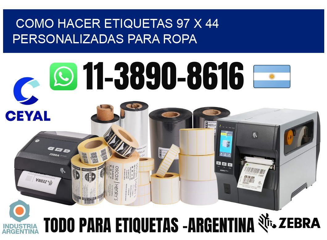 como hacer etiquetas 97 x 44 personalizadas para ropa