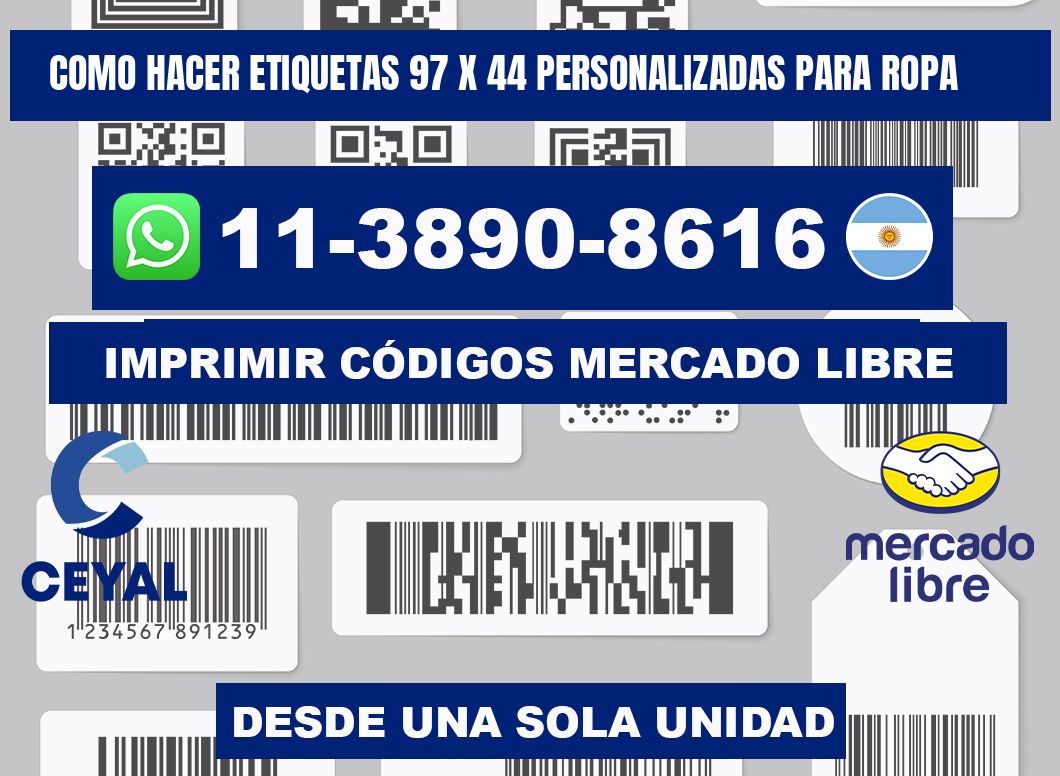 como hacer etiquetas 97 x 44 personalizadas para ropa