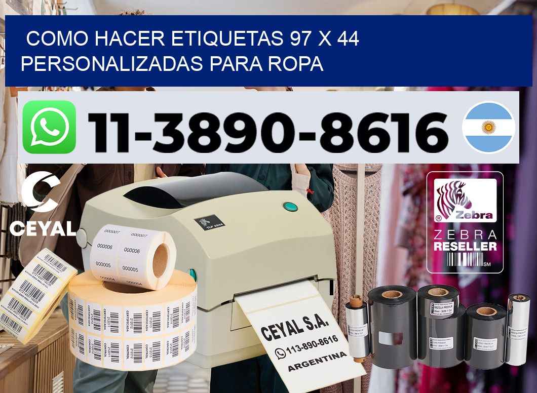 como hacer etiquetas 97 x 44 personalizadas para ropa
