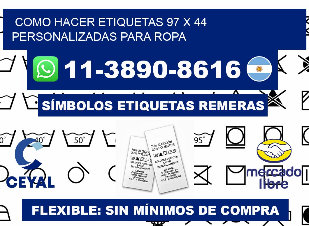 como hacer etiquetas 97 x 44 personalizadas para ropa