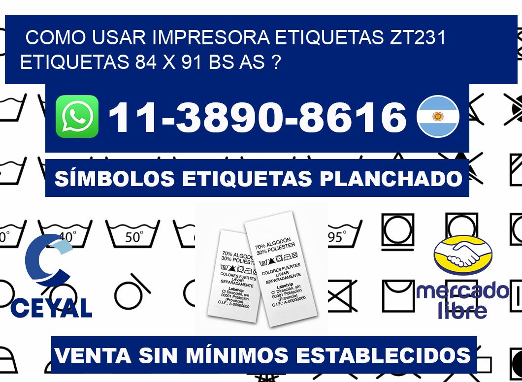 como usar impresora etiquetas zt231 etiquetas 84 x 91 BS AS ?