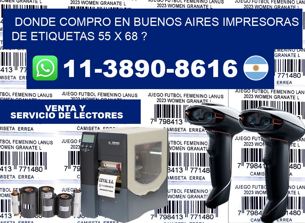 donde compro en buenos aires impresoras de etiquetas 55 x 68 ?