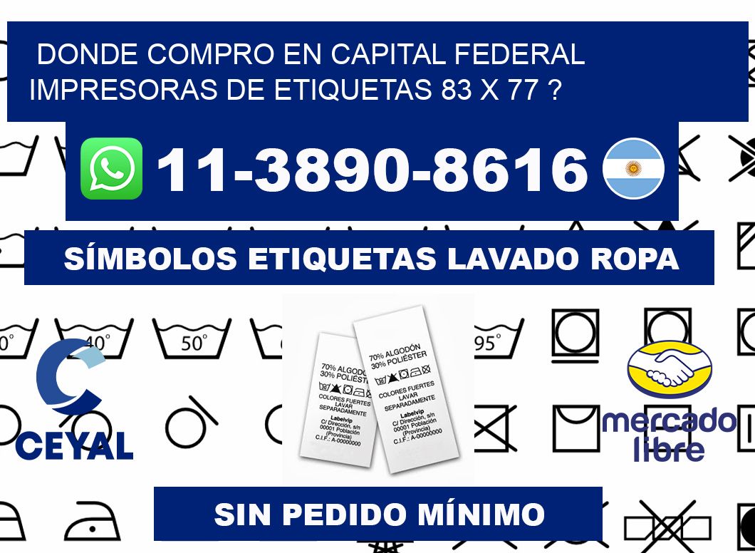 donde compro en capital federal impresoras de etiquetas 83 x 77 ?