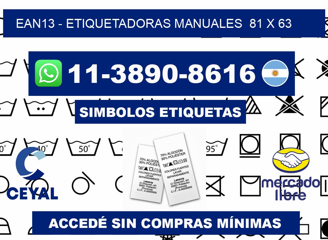 ean13 - Etiquetadoras Manuales  81 x 63