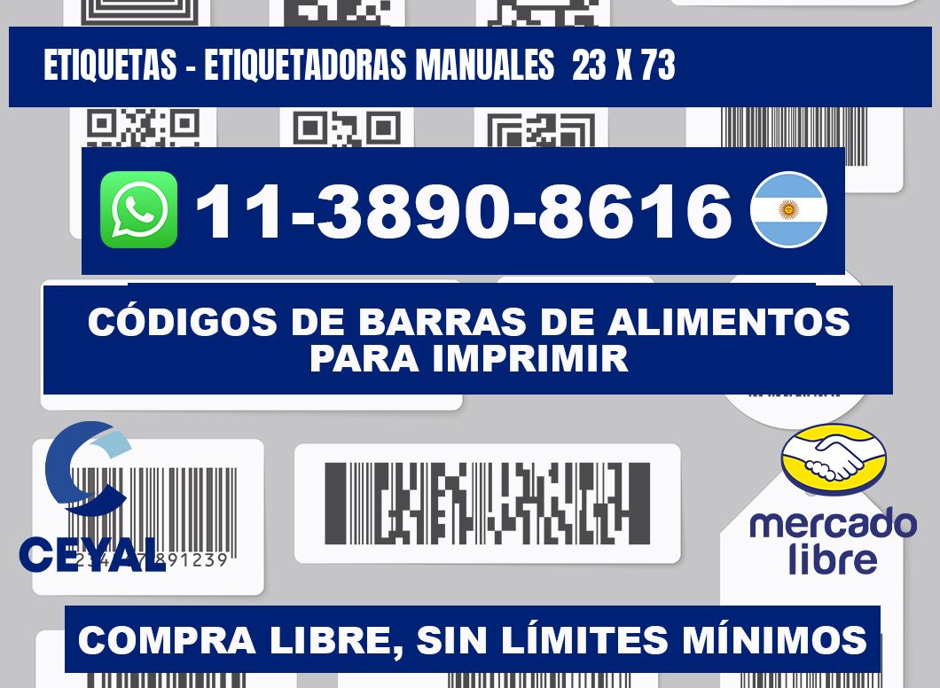 etiquetas - Etiquetadoras Manuales  23 x 73