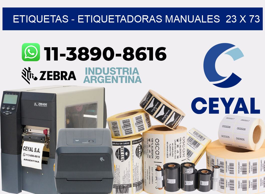 etiquetas – Etiquetadoras Manuales  23 x 73