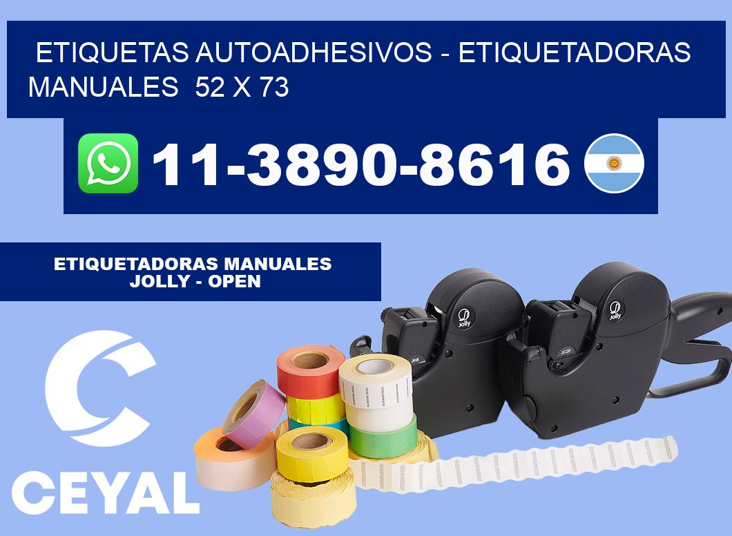 etiquetas autoadhesivos - Etiquetadoras Manuales  52 x 73