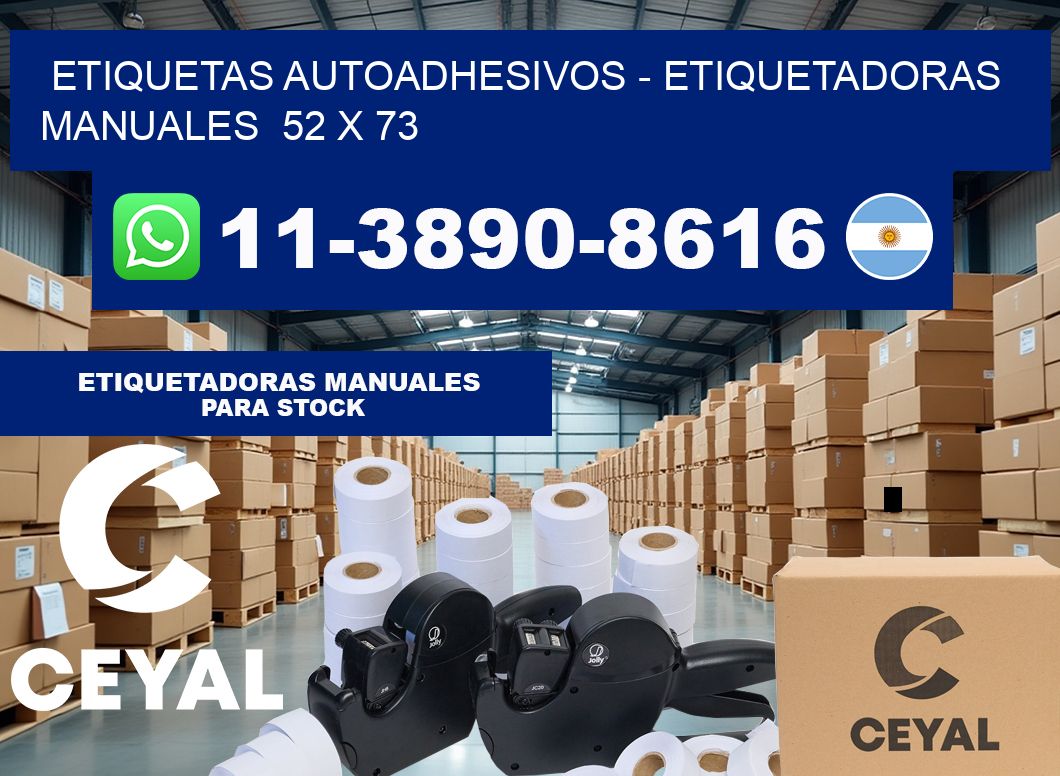 etiquetas autoadhesivos – Etiquetadoras Manuales  52 x 73
