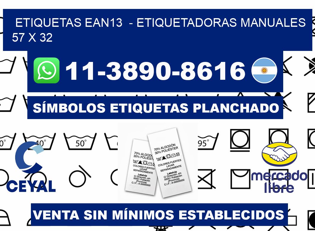 etiquetas ean13  - Etiquetadoras Manuales  57 x 32